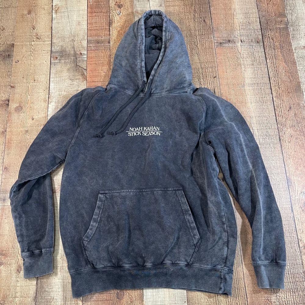 Noah Kahan Stick Season 2023 Tour Hoodie Medium Lane Seven Mineral Wash Grey